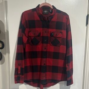Harley Davidson Plaid women’s Shirt - Red and Black